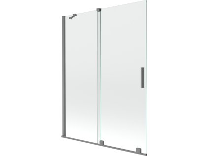 Mexen Velar 2-krídlová posuvná vaňová zástena 130 x 150 cm, transparentná, pištoľový kov - 896-130-000-01-95