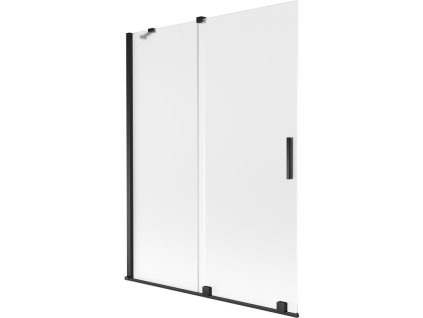 Mexen Velar 2-krídlová posuvná vaňová zástena 130 x 150 cm, matná, čierna - 896-130-000-31-70