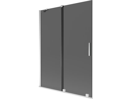 Mexen Velar posuvná 2-krídlová vaňová zástena 130 x 150 cm, grafit, chróm - 896-130-000-41-01