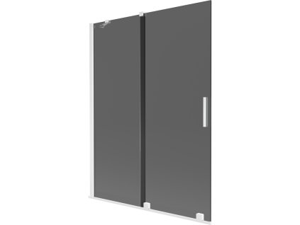 Mexen Velar 2-krídlová posuvná vaňová zástena 130 x 150 cm, grafitová, biela - 896-130-000-41-20