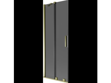 Mexen Velar 2-krídlová posuvná vaňová zástena 75 x 150 cm, grafit, zlatá - 896-075-000-41-50