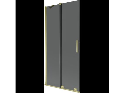 Mexen Velar 2-krídlová posuvná vaňová zástena 90 x 150 cm, grafit, zlatá - 896-090-000-41-50
