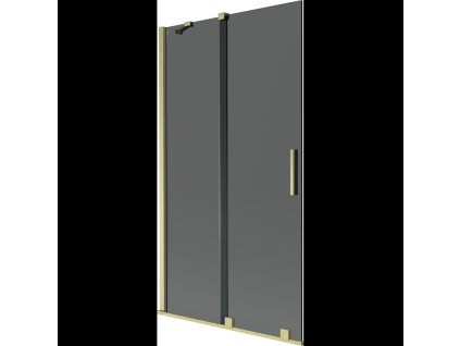 Mexen Velar 2-krídlová posuvná vaňová zástena 100 x 150 cm, grafitová, brúsené zlato - 896-100-000-41-55