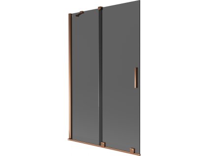 Mexen Velar 2-krídlová posuvná vaňová zástena 110 x 150 cm, grafit, ružové zlato - 896-110-000-41-60