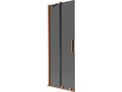 Mexen Velar 2-krídlová posuvná vaňová zástena 75 x 150 cm, grafit, brúsená meď - 896-075-000-41-65
