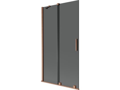Mexen Velar 2-krídlová posuvná vaňová zástena 100 x 150 cm, grafit, brúsená meď - 896-100-000-41-65