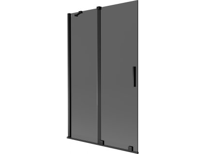 Mexen Velar 2-krídlová posuvná vaňová zástena 110 x 150 cm, grafitová, čierna - 896-110-000-41-70