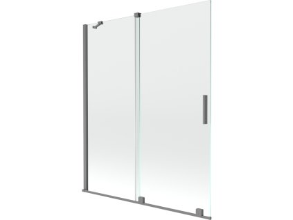 Mexen Velar 2-krídlová posuvná vaňová zástena 140 x 150 cm, transparentná, pištoľový kov - 896-140-000-01-95