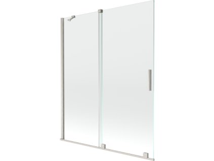 Mexen Velar 2-krídlová posuvná vaňová zástena 140 x 150 cm, transparentná, brúsený nikel - 896-140-000-01-97
