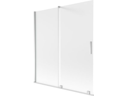 Mexen Velar 2-krídlová posuvná vaňová zástena 150 x 150 cm, matná, chróm - 896-150-000-31-01