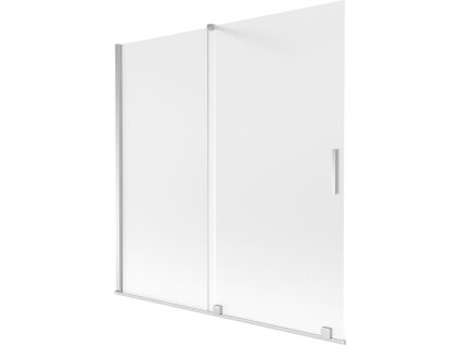 Mexen Velar 2-krídlová posuvná vaňová zástena 160 x 150 cm, matná, chróm - 896-160-000-31-01