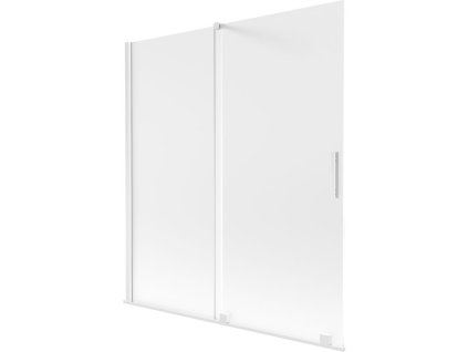 Mexen Velar 2-krídlová posuvná vaňová zástena 150 x 150 cm, matná, biela - 896-150-000-31-20