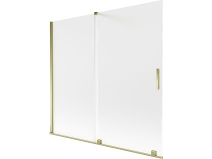 Mexen Velar 2-krídlová posuvná vaňová zástena 170 x 150 cm, matná, zlatá - 896-170-000-31-50