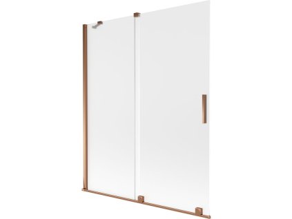 Mexen Velar 2-krídlová posuvná vaňová zástena 140 x 150 cm, matná, ružové zlato - 896-140-000-31-60