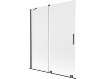 Mexen Velar 2-krídlová posuvná vaňová zástena 140 x 150 cm, matná, pištoľovo sivá kartáčovaná - 896-140-000-31-66