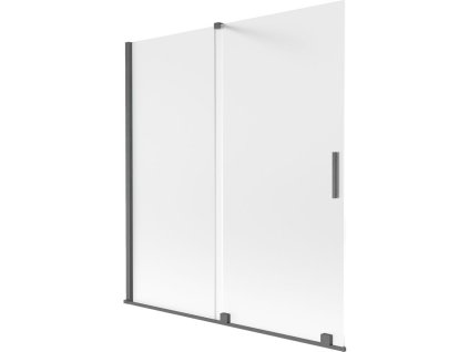 Mexen Velar 2-krídlová posuvná vaňová zástena 150 x 150 cm, matná, pištoľovo sivá, kartáčovaná - 896-150-000-31-66