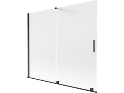 Mexen Velar 2-krídlová posuvná vaňová zástena 180 x 150 cm, matná, čierna - 896-180-000-31-70