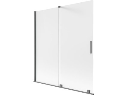 Mexen Velar 2-krídlová posuvná vaňová zástena 150 x 150 cm, matná, pištoľový kov - 896-150-000-31-95