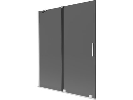 Mexen Velar 2-krídlová posuvná vaňová zástena 140 x 150 cm, grafit, chróm - 896-140-000-41-01