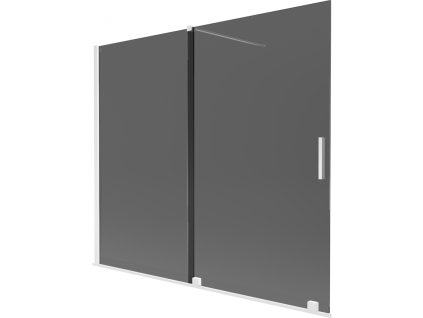 Mexen Velar 2-krídlová posuvná vaňová zástena 180 x 150 cm, grafitová, biela - 896-180-000-41-20