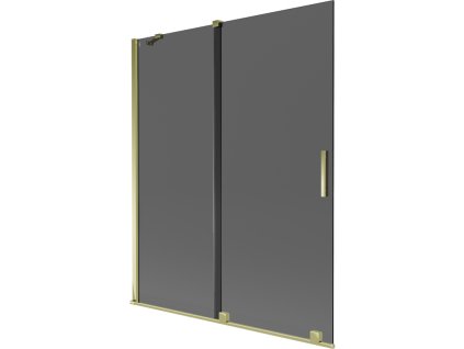 Mexen Velar 2-krídlová posuvná vaňová zástena 140 x 150 cm, grafit, zlatá - 896-140-000-41-50