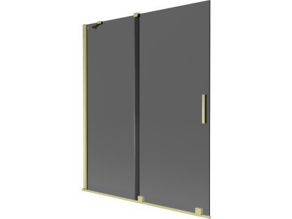 Mexen Velar 2-krídlová posuvná vaňová zástena 140 x 150 cm, grafitová, brúsené zlato - 896-140-000-41-55