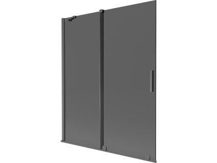 Mexen Velar 2-krídlová posuvná vaňová zástena 140 x 150 cm, grafitová, pištoľovo sivá kartáčovaná - 896-140-000-41-66