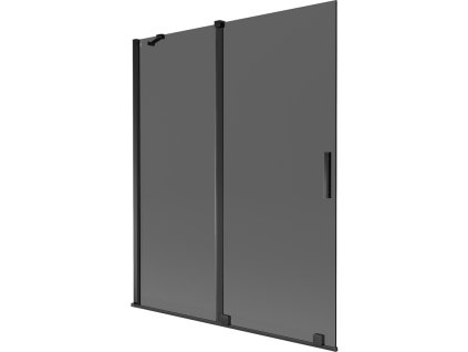 Mexen Velar 2-krídlová posuvná vaňová zástena 140 x 150 cm, grafitová, čierna - 896-140-000-41-70