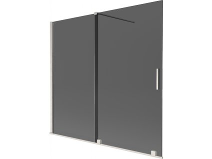 Mexen Velar 2-krídlová posuvná vaňová zástena 170 x 150 cm, grafitová, brúsený nikel - 896-170-000-41-97