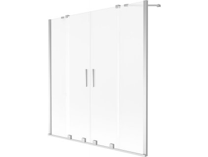 Mexen Velar Duo 2-krídlová posuvná vaňová zástena 140 x 150 cm, matná, chróm - 896-140-000-32-01