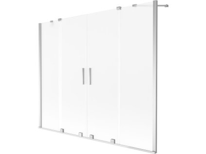 Mexen Velar Duo 2-krídlová posuvná vaňová zástena 180 x 150 cm, matná, chróm - 896-180-000-32-01