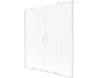 Mexen Velar Duo 2-krídlová posuvná vaňová zástena 140 x 150 cm, matná, biela - 896-140-000-32-20