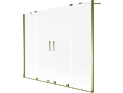 Mexen Velar Duo 2-krídlová posuvná vaňová zástena 170 x 150 cm, matná, zlatá - 896-170-000-32-50