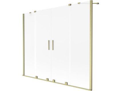 Mexen Velar Duo 2-krídlová posuvná vaňová zástena 170 x 150 cm, matná, brúsené zlato - 896-170-000-32-55