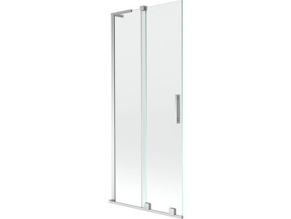 Mexen Velar L posuvná 2-krídlová vaňová zástena 80 x 150 cm, transparentná, chróm - 896-080-003-01-01
