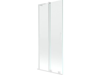 Mexen Velar L posuvná 2-krídlová vaňová zástena 80 x 150 cm, transparentná, biela - 896-080-003-01-20