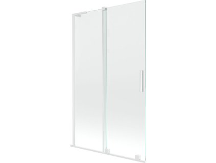 Mexen Velar L posuvná 2-krídlová vaňová zástena 110 x 150 cm, transparentná, biela - 896-110-003-01-20