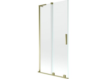 Mexen Velar L posuvná 2-krídlová vaňová zástena 95 x 150 cm, transparentná, zlatá - 896-095-003-01-50