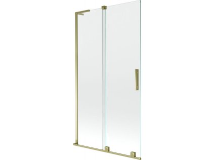 Mexen Velar L posuvná 2-krídlová vaňová zástena 100 x 150 cm, transparentná, zlatá - 896-100-003-01-50