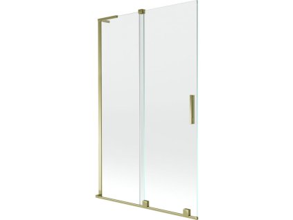 Mexen Velar L posuvná 2-krídlová vaňová zástena 110 x 150 cm, transparentná, zlatá - 896-110-003-01-50