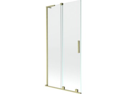 Mexen Velar L posuvná 2-krídlová vaňová zástena 90 x 150 cm, transparentná, brúsené zlato - 896-090-003-01-55
