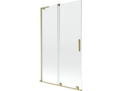 Mexen Velar L posuvná 2-krídlová vaňová zástena 110 x 150 cm, transparentná, brúsené zlato - 896-110-003-01-55