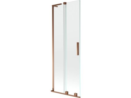 Mexen Velar L posuvná 2-krídlová vaňová zástena 70 x 150 cm, transparentná, ružové zlato - 896-070-003-01-60