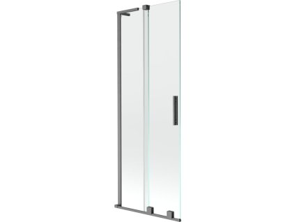 Mexen Velar L posuvná 2-krídlová vaňová zástena 70 x 150 cm, transparentná, pištoľovo šedá kartáčovaná - 896-070-003-01-66