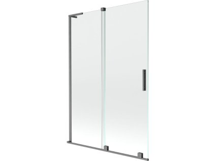 Mexen Velar L posuvná 2-krídlová vaňová zástena 120 x 150 cm, transparentná, pištoľovo šedá kartáčovaná - 896-120-003-01-66