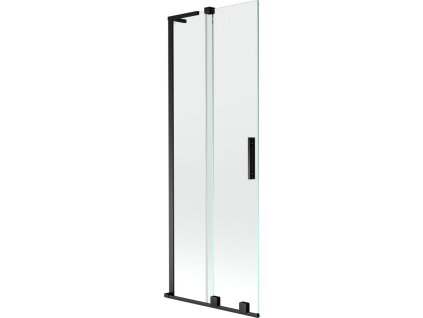 Mexen Velar L posuvná 2-krídlová vaňová zástena 70 x 150 cm, transparentná, čierna - 896-070-003-01-70