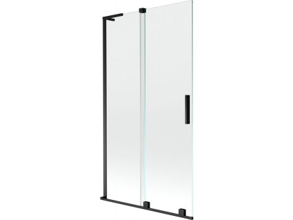 Mexen Velar L posuvná 2-krídlová vaňová zástena 100 x 150 cm, transparentná, čierna - 896-100-003-01-70