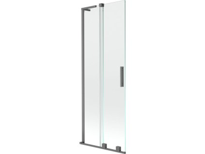 Mexen Velar L posuvná 2-krídlová vaňová zástena 70 x 150 cm, transparentná, pištoľový kov - 896-070-003-01-95