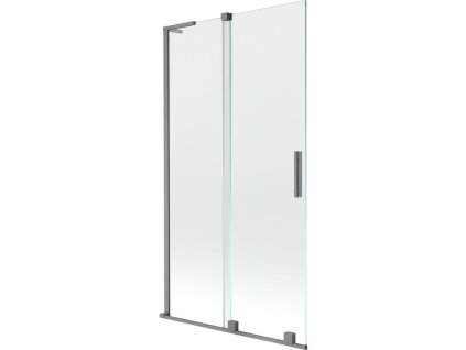 Mexen Velar L posuvná 2-krídlová vaňová zástena 100 x 150 cm, transparentná, pištoľový kov - 896-100-003-01-95