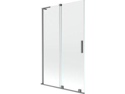 Mexen Velar L posuvná 2-krídlová vaňová zástena 110 x 150 cm, transparentná, pištoľový kov - 896-110-003-01-95
